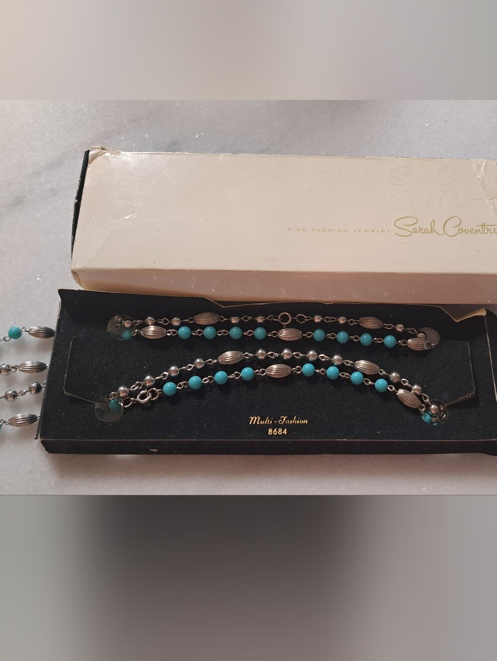 1970's Multi Fashion Sarah Coventry Necklace In Box